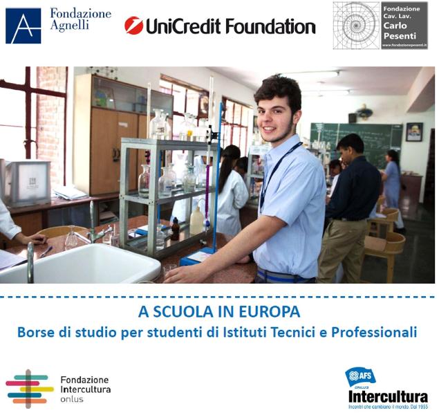 “A scuola in Europa”: 15 borse di studio per studenti di istituti tecnici professionali