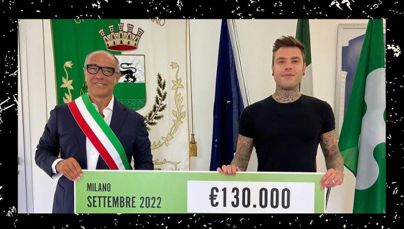 Fedez dona 130mila euro al comune di Rozzano