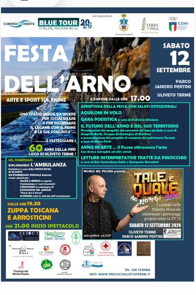 A Uliveto Terme nasce la Festa dell’Arno: arte, sport e spettacolo per celebrare il fiume e la comunità