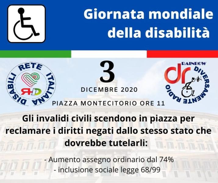 Rete Italiana Disabili: si scende in piazza